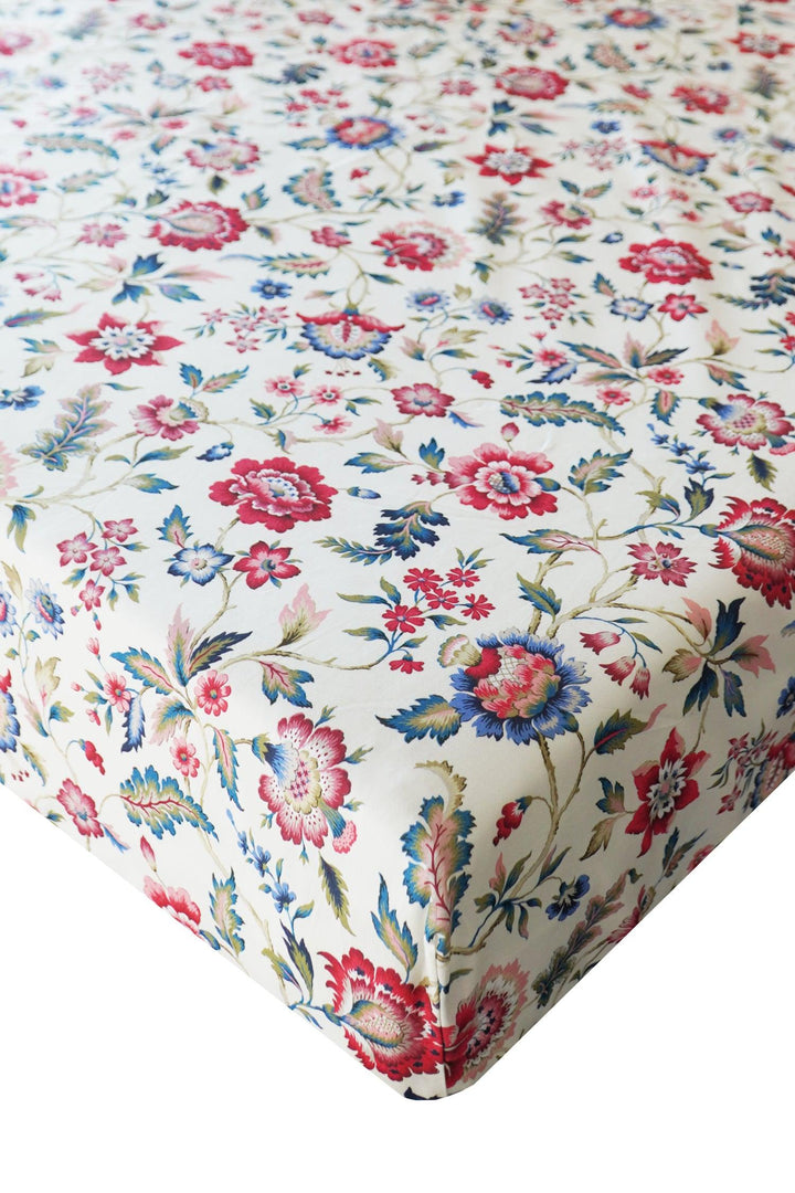 Fitted Sheet made with Liberty Fabric EVA BELLE