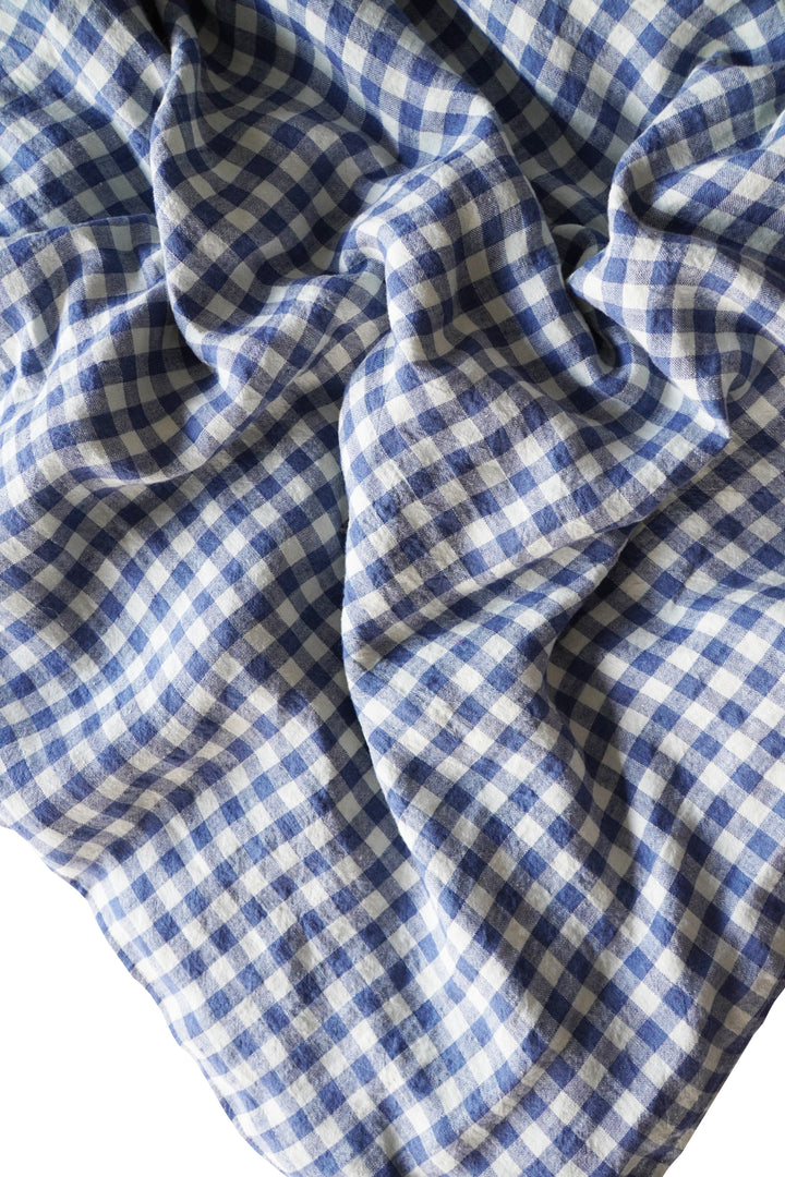 Reversible Heirloom Quilt made with Liberty Fabric CAPEL FLORET & GINGHAM LINEN