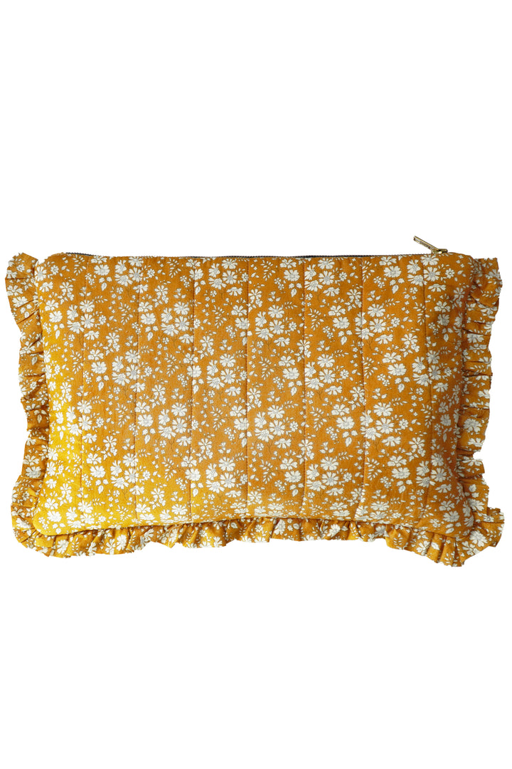 Large Ruffle Pouch made with Liberty Fabric CAPEL