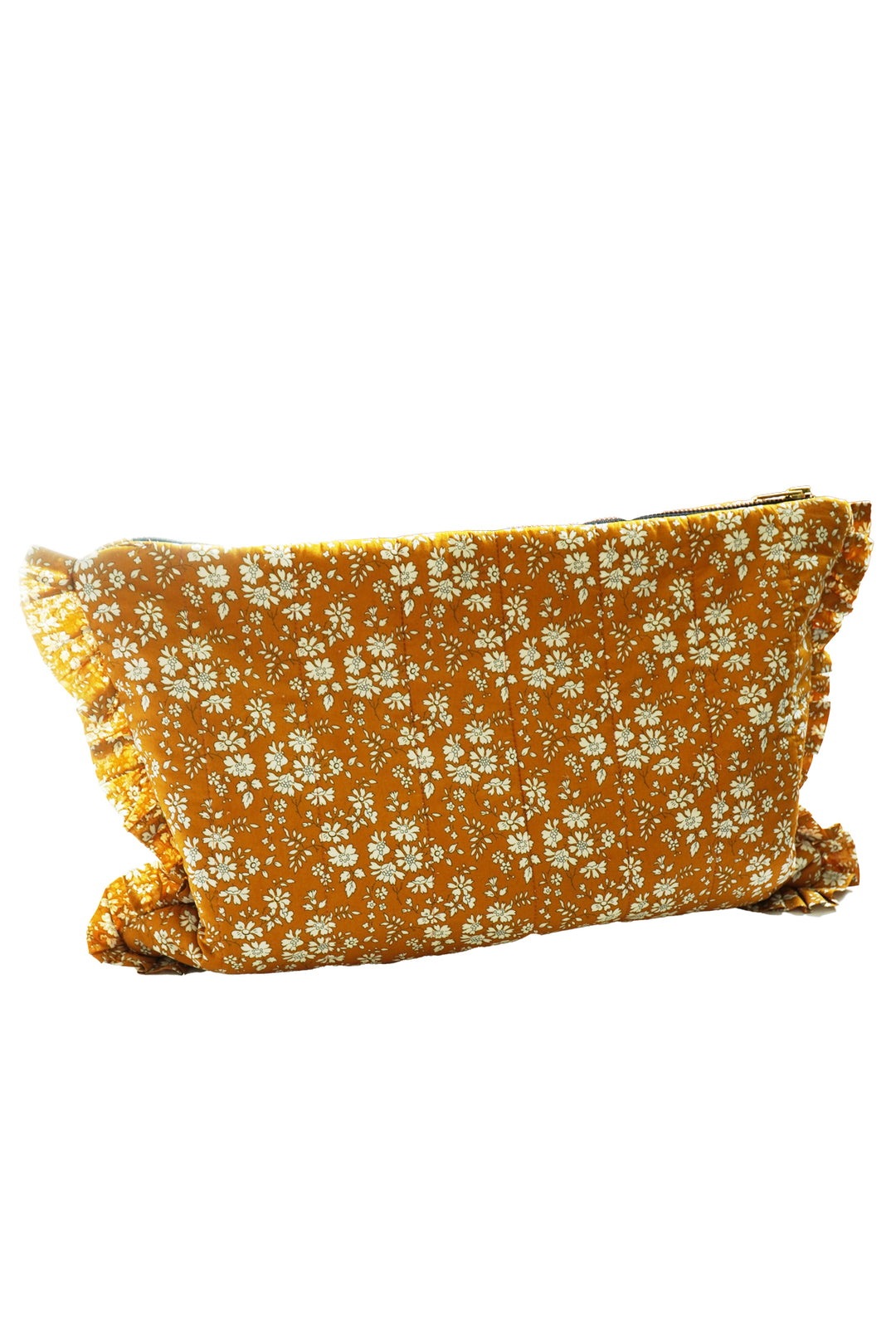 Large Ruffle Pouch made with Liberty Fabric CAPEL
