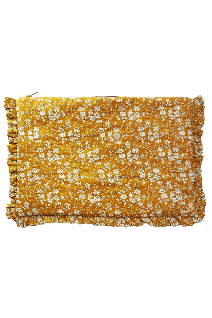 Large Ruffle Pouch made with Liberty Fabric CAPEL