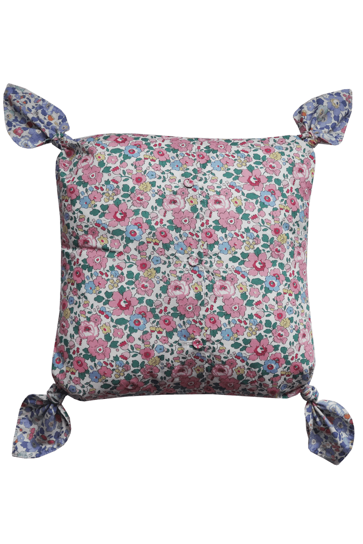 Tie Corner Cushion made with Liberty Fabric BETSY