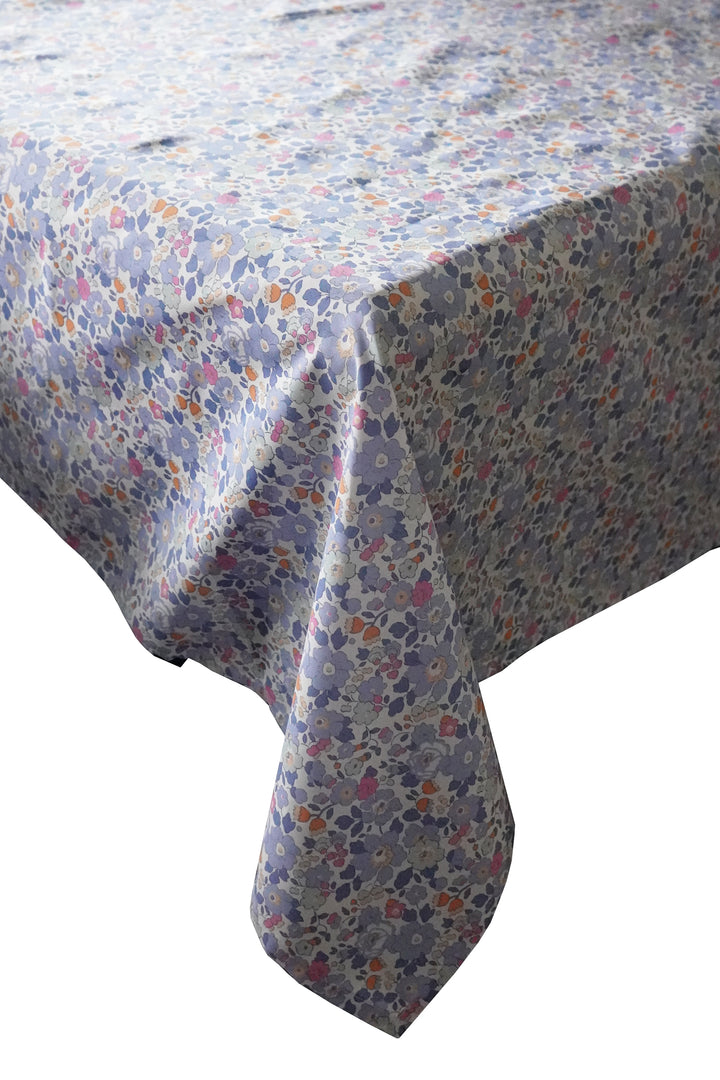 Tablecloth made with Liberty Fabric BETSY LAVENDER BLUE