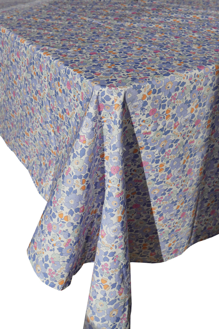 Tablecloth made with Liberty Fabric BETSY LAVENDER BLUE