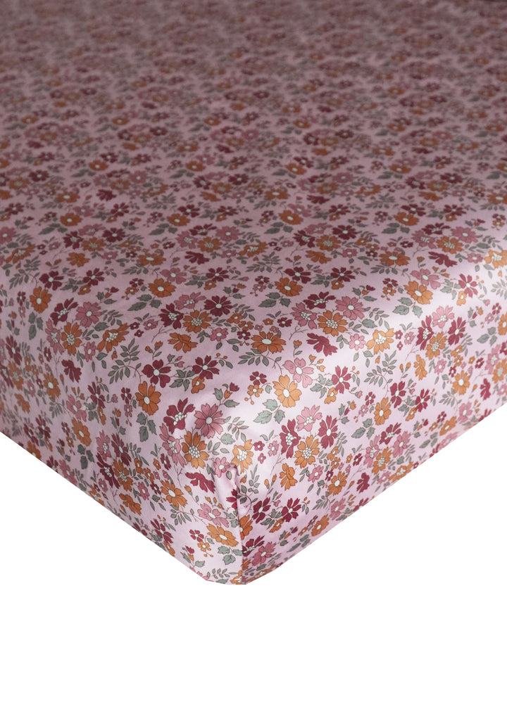 Fitted Sheet made with Liberty Fabric CAPEL FLORET