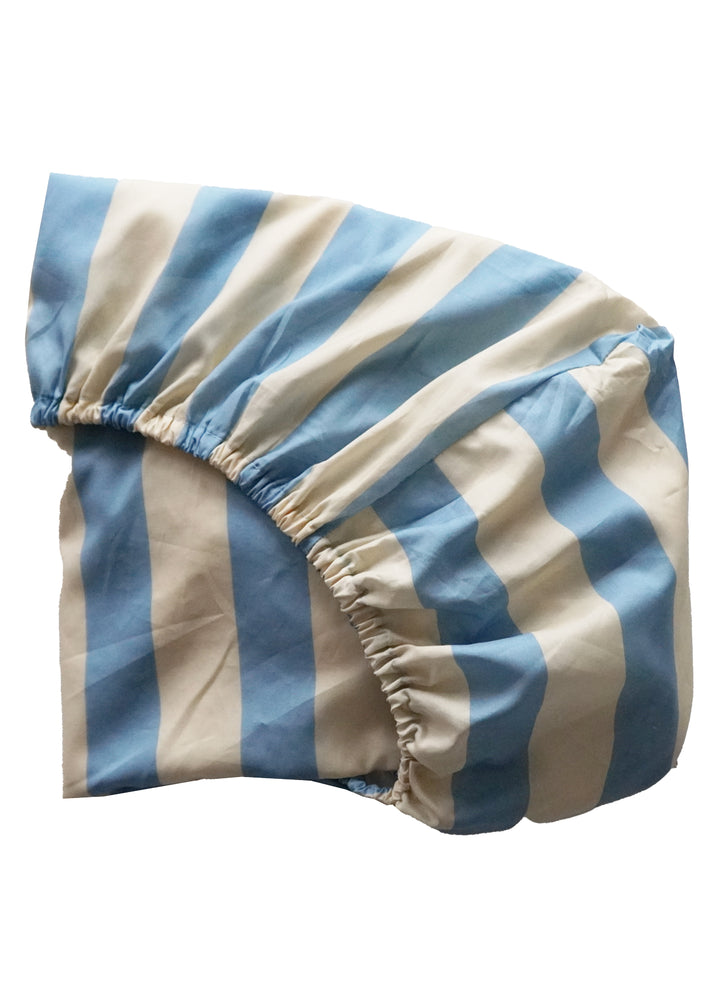 Fitted Sheet made with Liberty Fabric VACATION STRIPE