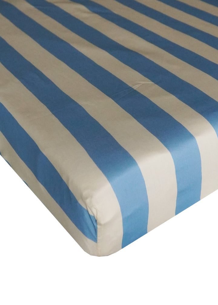 Fitted Sheet made with Liberty Fabric VACATION STRIPE