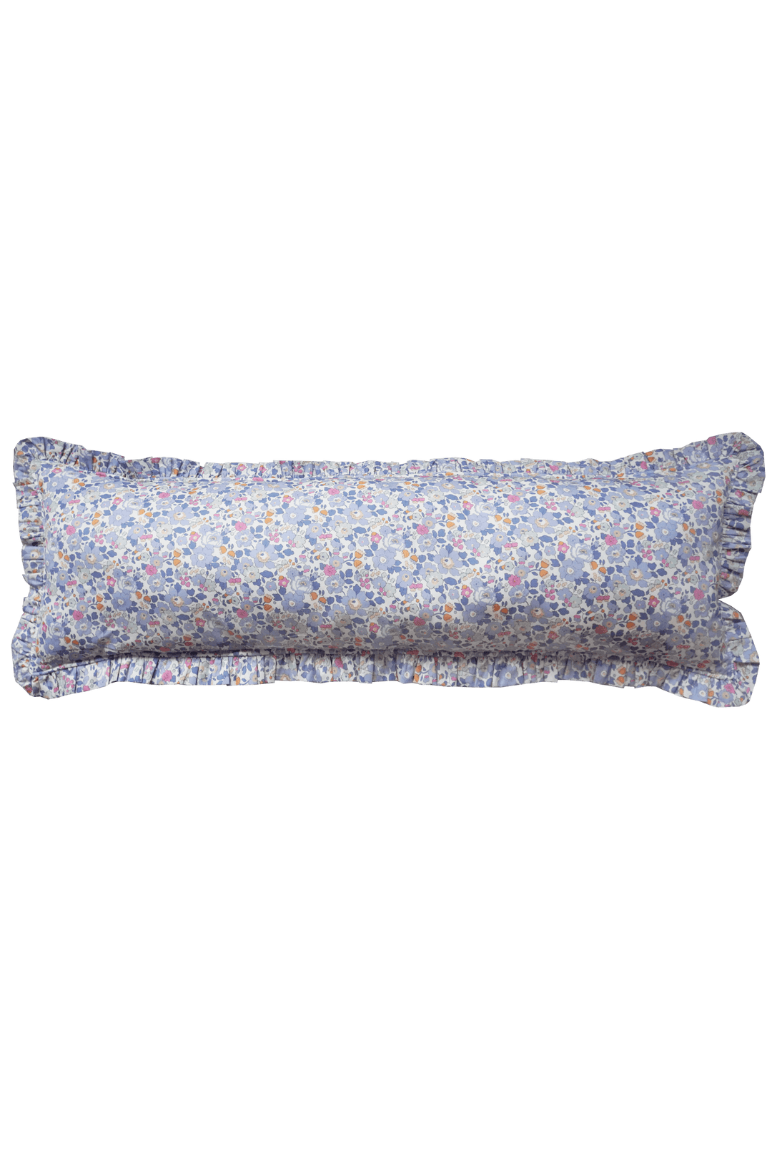 Ruffle Bolster Lumbar Cushion made with Liberty Fabric BETSY