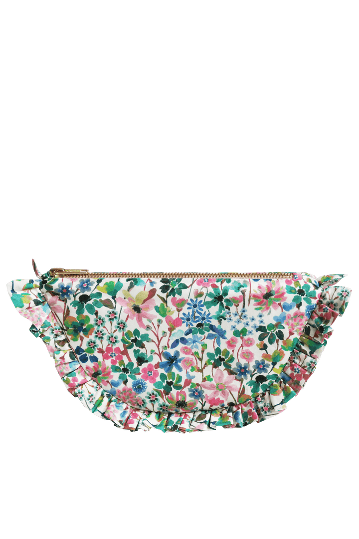 Ruffle Pouch made with Liberty Fabric DREAMS OF SUMMER