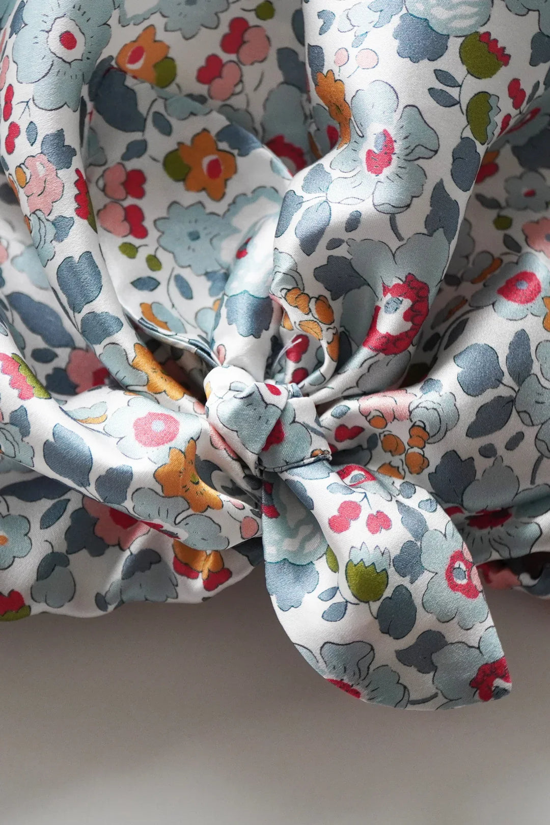 Silk Hair Wrap Turban made with Silk Liberty Fabric Betsy Grey