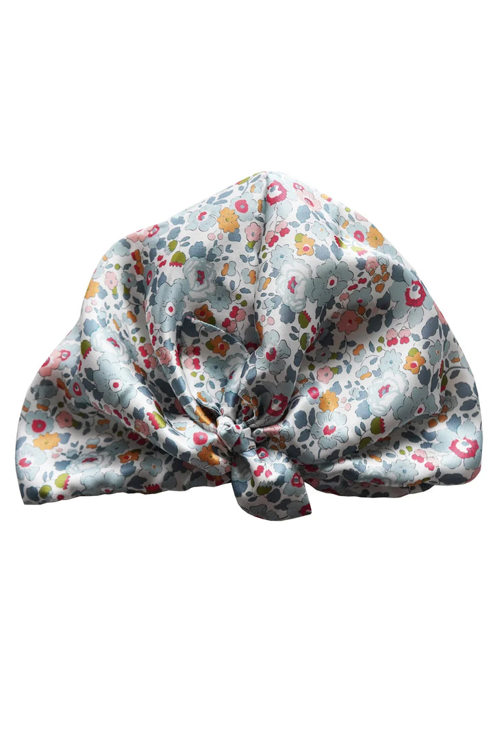 Silk Hair Wrap Turban made with Silk Liberty Fabric Betsy Grey