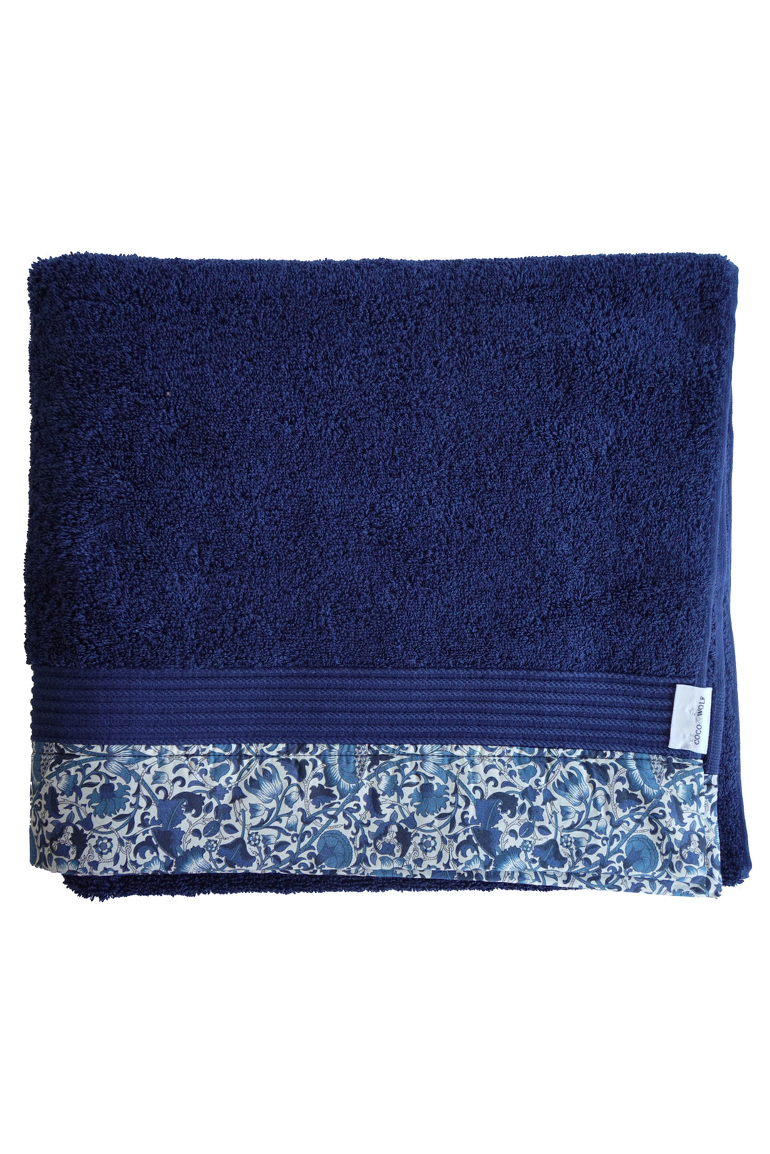 Border Edge Towel made with Liberty Fabric LODDEN