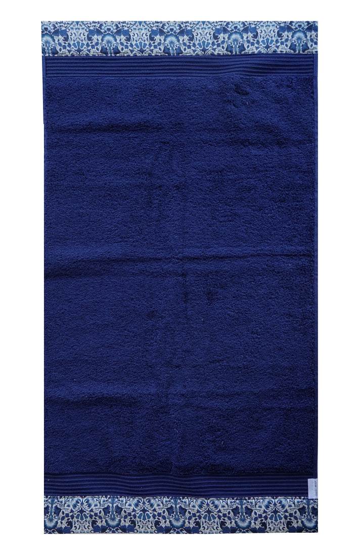 Border Edge Towel made with Liberty Fabric LODDEN