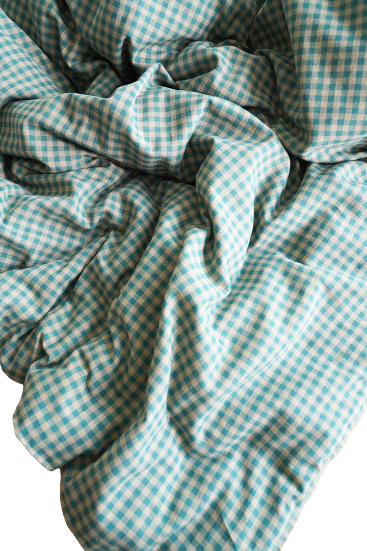 Reversible Heirloom Quilt made with Liberty Fabric WILTSHIRE BUD MAGENTA & GINGHAM LINEN