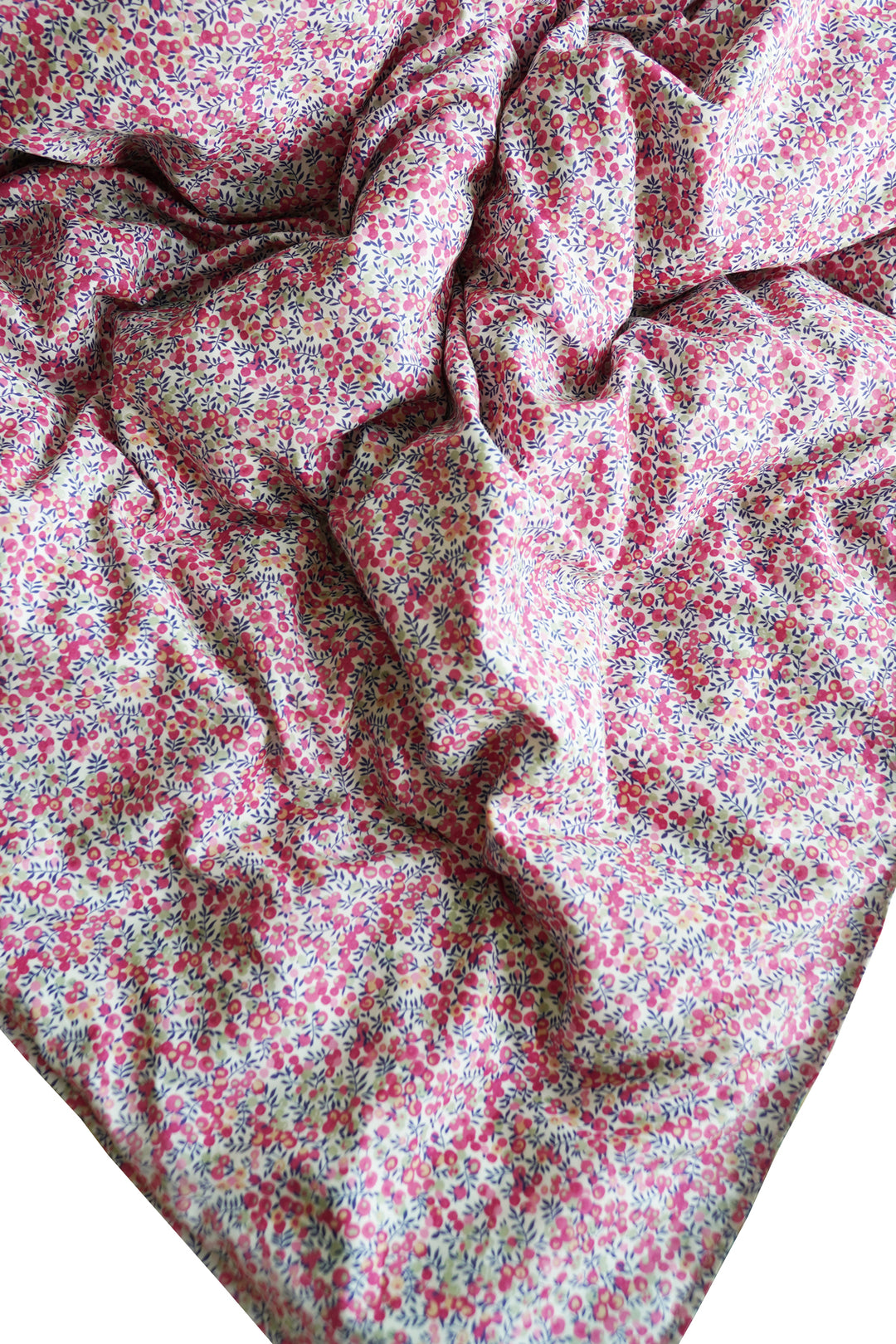 Reversible Heirloom Quilt made with Liberty Fabric WILTSHIRE BUD MAGENTA & GINGHAM LINEN