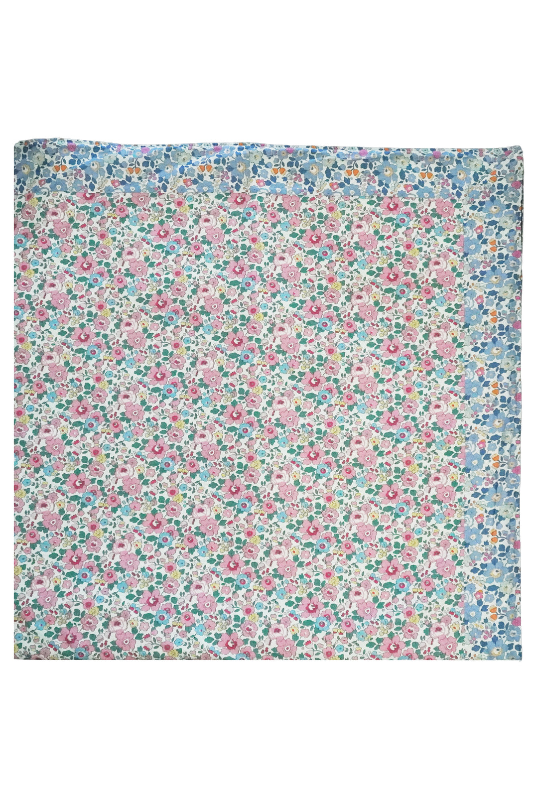 Picnic Blanket made with Liberty Fabric BETSY BLOSSOM PINK & BETSY LAVENDER