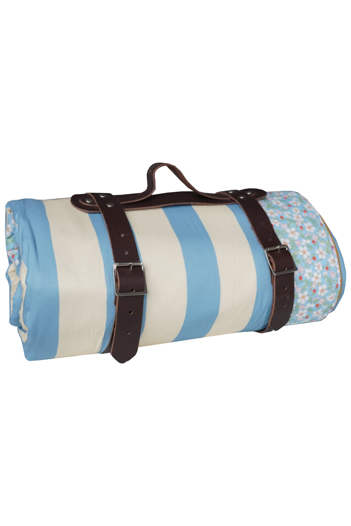 Picnic Blanket made with Liberty Fabric VACATION STRIPE