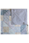 Handmade Liberty Fabric Patchwork Bedspread BLUE