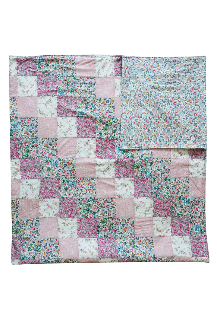 Handmade Liberty Fabric Patchwork Bedspread in CLASSIC COLLECTION