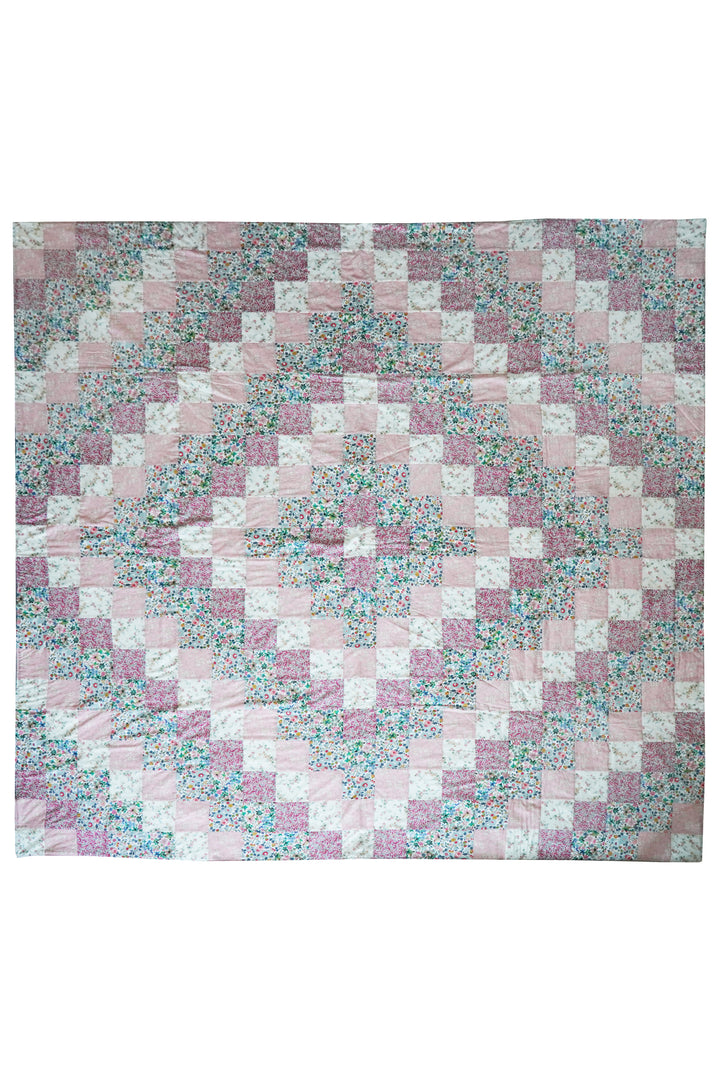Handmade Liberty Fabric Patchwork Bedspread in CLASSIC COLLECTION
