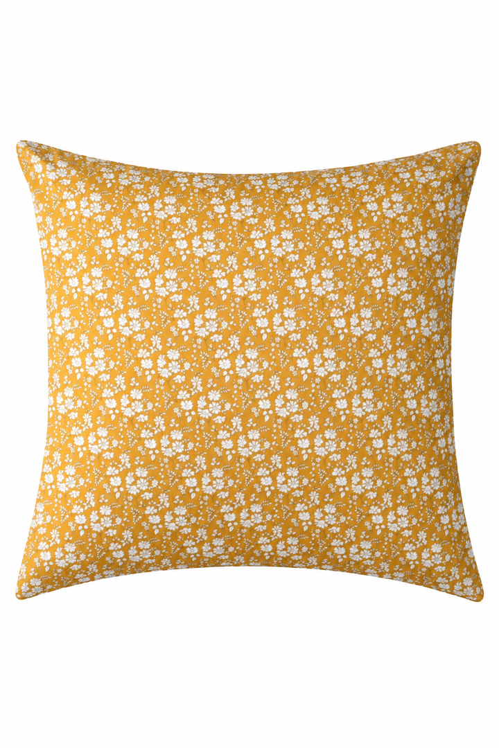 Housewife Pillowcase made with Liberty Fabric CAPEL MUSTARD