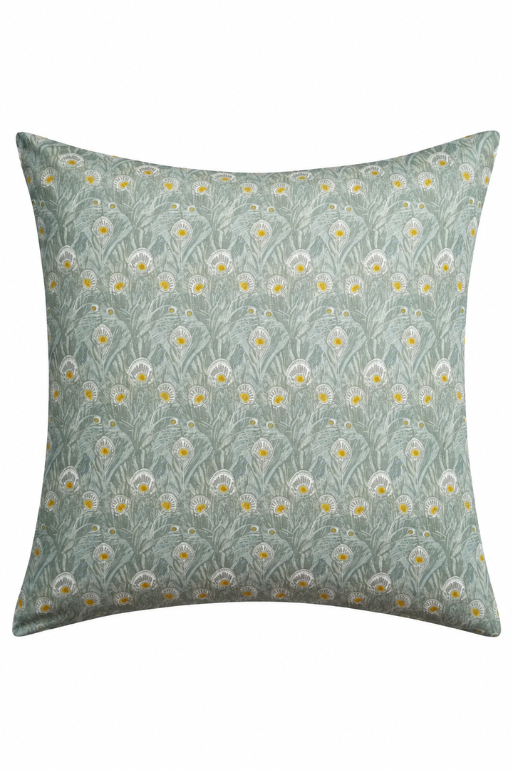 Housewife Pillowcase made with Liberty Fabric QUEEN HERA GREEN