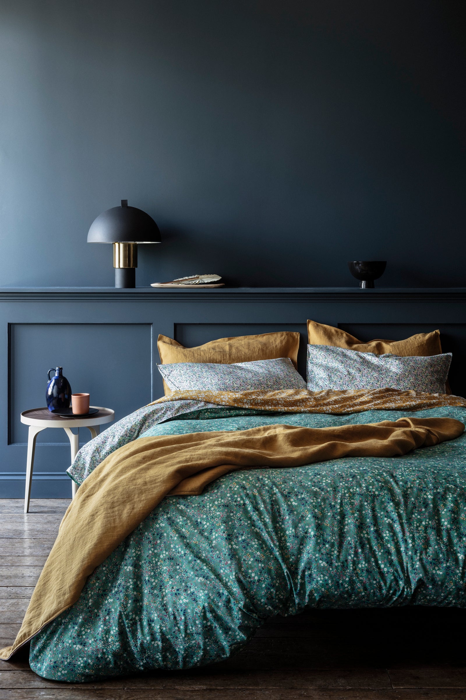 Complete Bedding Set made with Liberty Fabric DONNA LEIGH GREEN