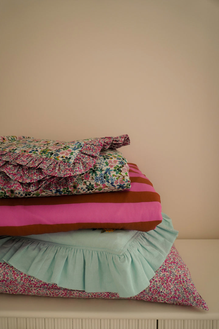 Frill Edge Pillowcase made with Liberty Fabric DREAMS OF SUMMER