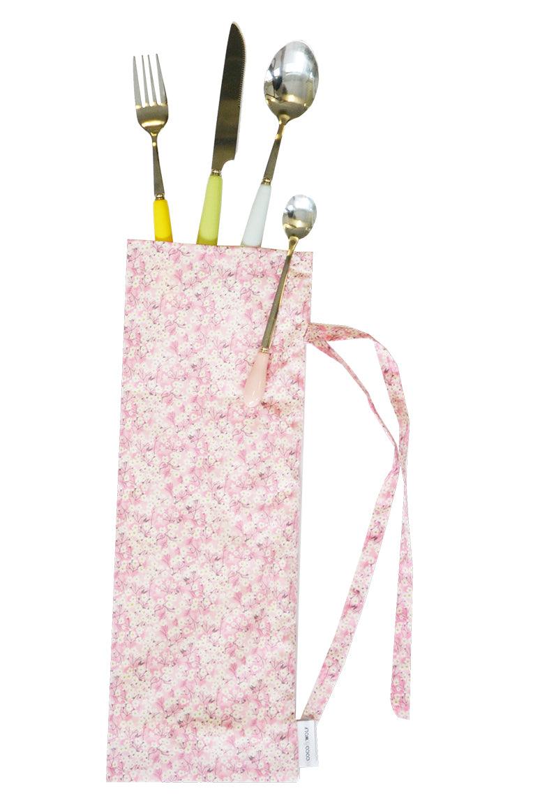 Cutlery Bag made with Liberty Fabric MITSI VALERIA PINK - Coco & Wolf