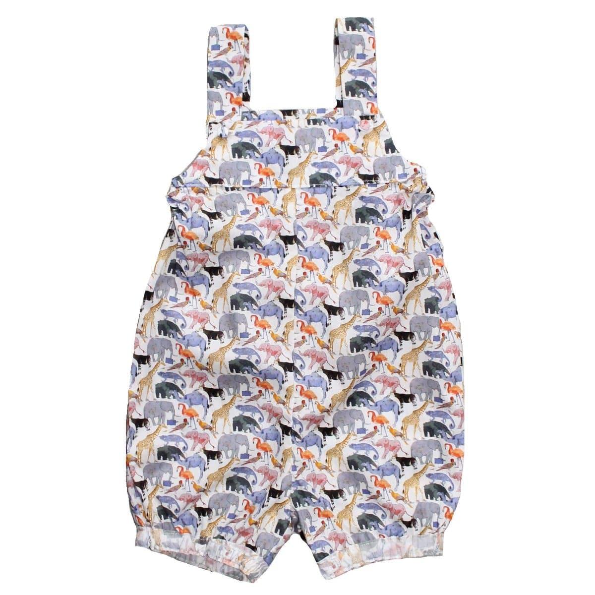 Dillan Romper made with Liberty Fabric QUEUE FOR THE ZOO YELLOW - Coco & Wolf