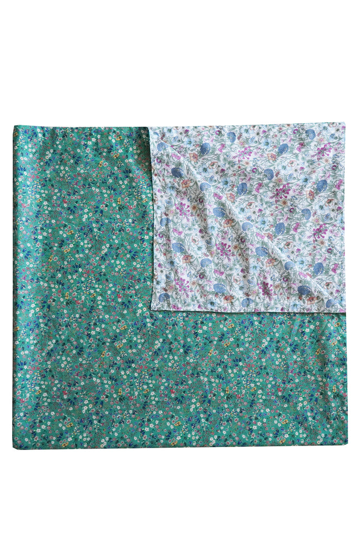 Reversible Tablecloth made with Liberty Fabric DONNA LEIGH GREEN & RACHEL