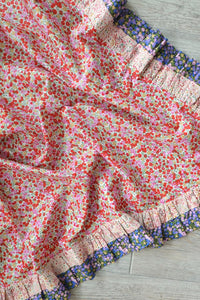 Double Ruffle Edge Tablecloth made with Liberty Fabric WILTSHIRE STAR - Coco & Wolf