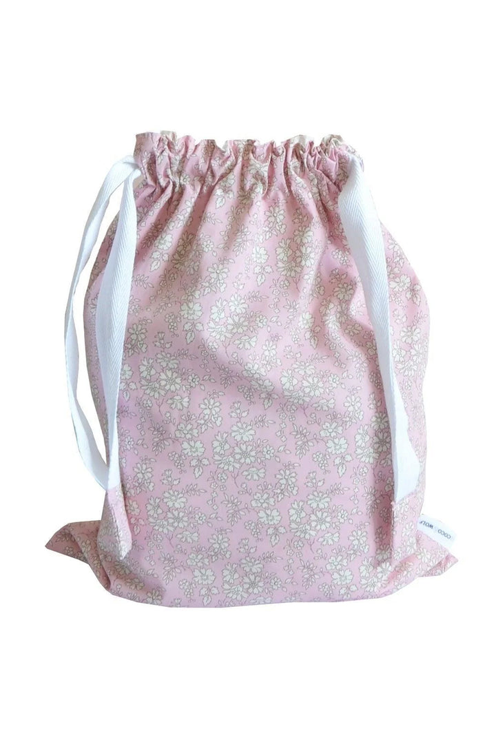 Drawstring Bag made with Liberty Fabric CAPEL PINK