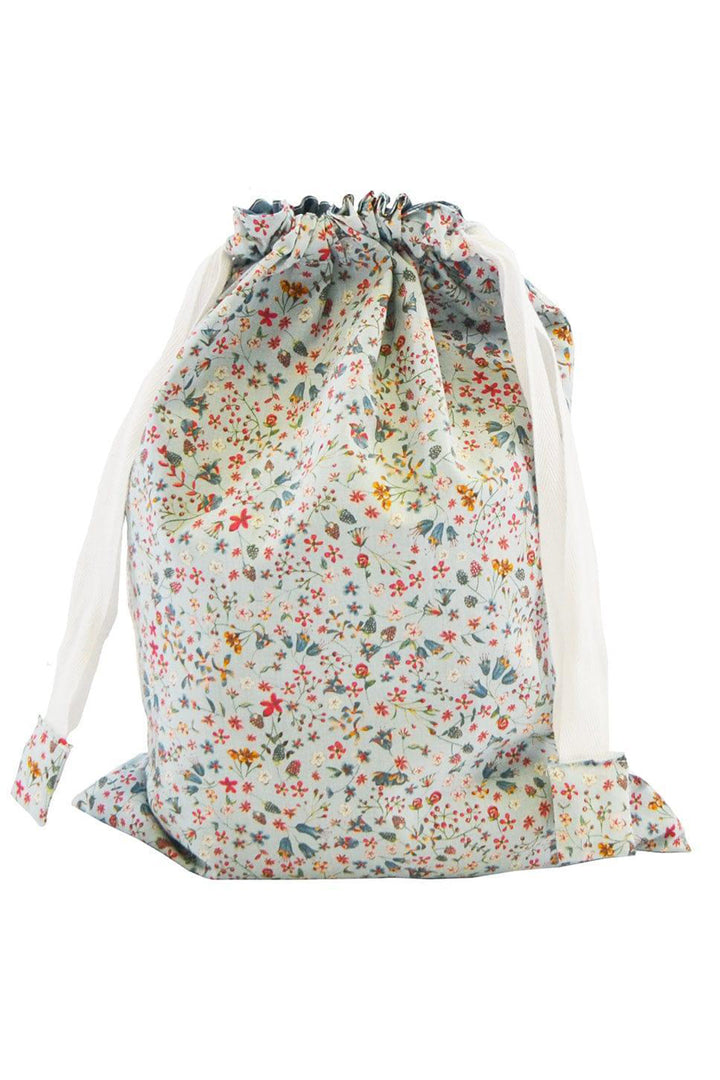 Drawstring Bag made with Liberty Fabric DONNA LEIGH DUCK EGG