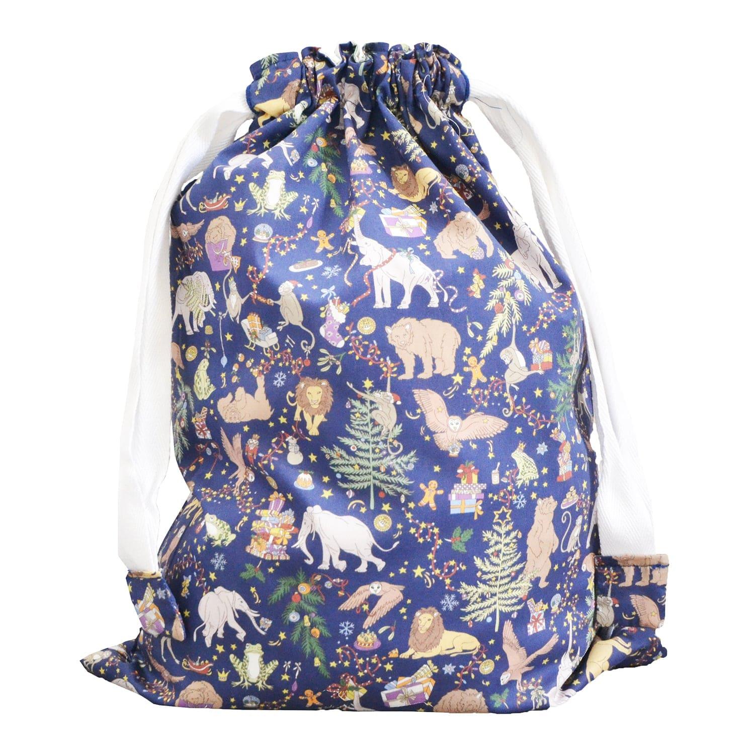 Drawstring Bag made with Liberty Fabric LIBERTY CHRISTMAS - Coco & Wolf