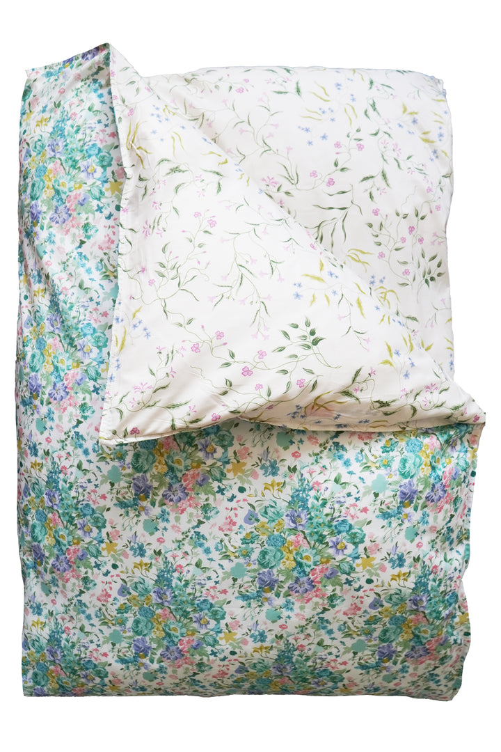 Bridgerton Reversible Duvet Set made with Liberty Fabric BOUQUET PARADE & REGAL BLOSSOM