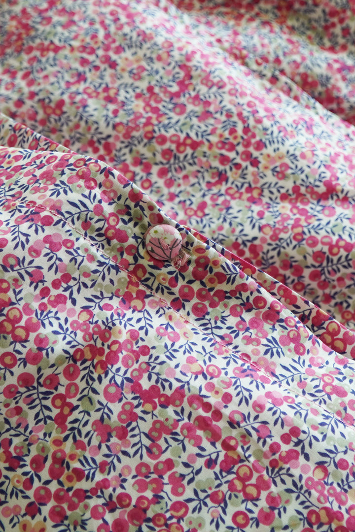 Duvet Set made with Liberty Fabric WILTSHIRE BUD MAGENTA