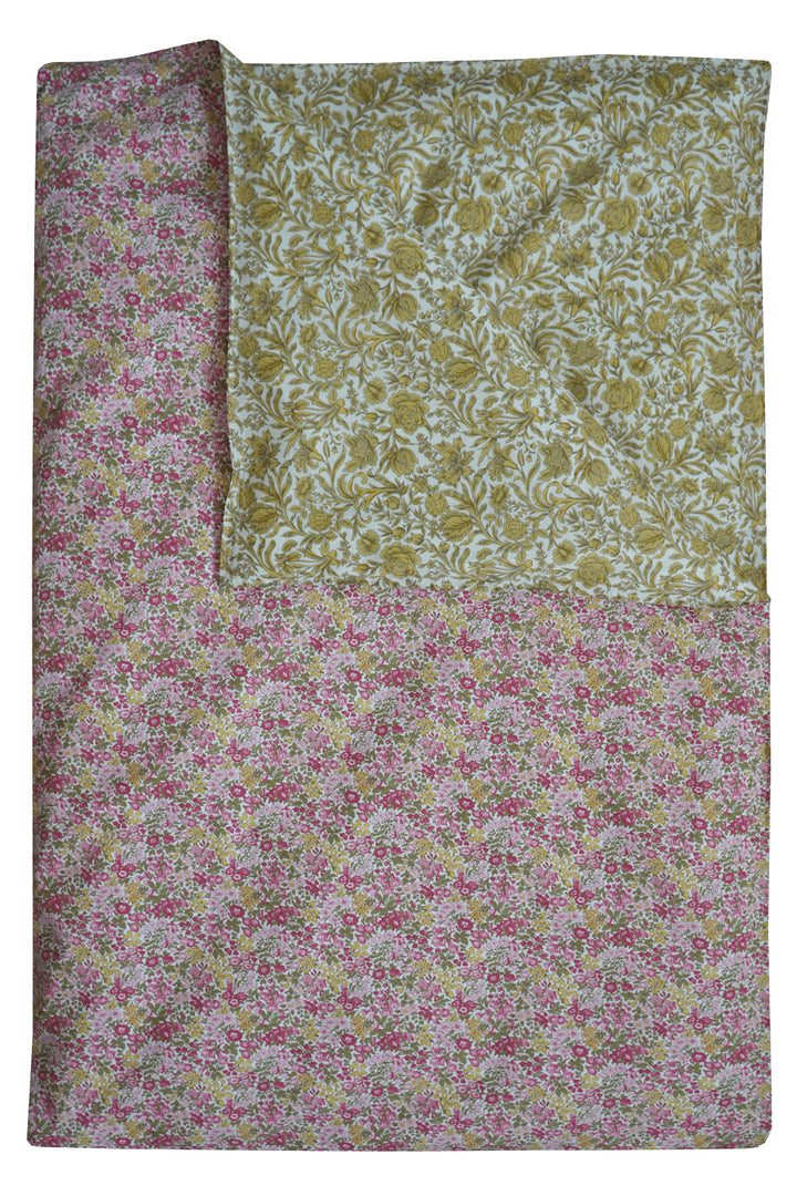 Bedding made with Liberty Fabric PENSTEMON & SAMBOURNE YELLOW