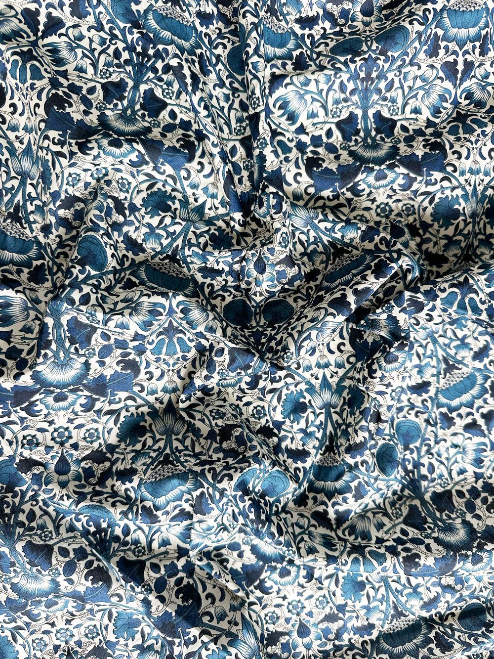 EXCLUSIVE Liberty Fabric Tana Lawn® Cotton LODDEN NAVY - Coco & Wolf