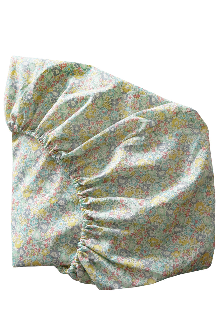 Fitted Sheet made with Liberty Fabric MICHELLE PISTACHIO