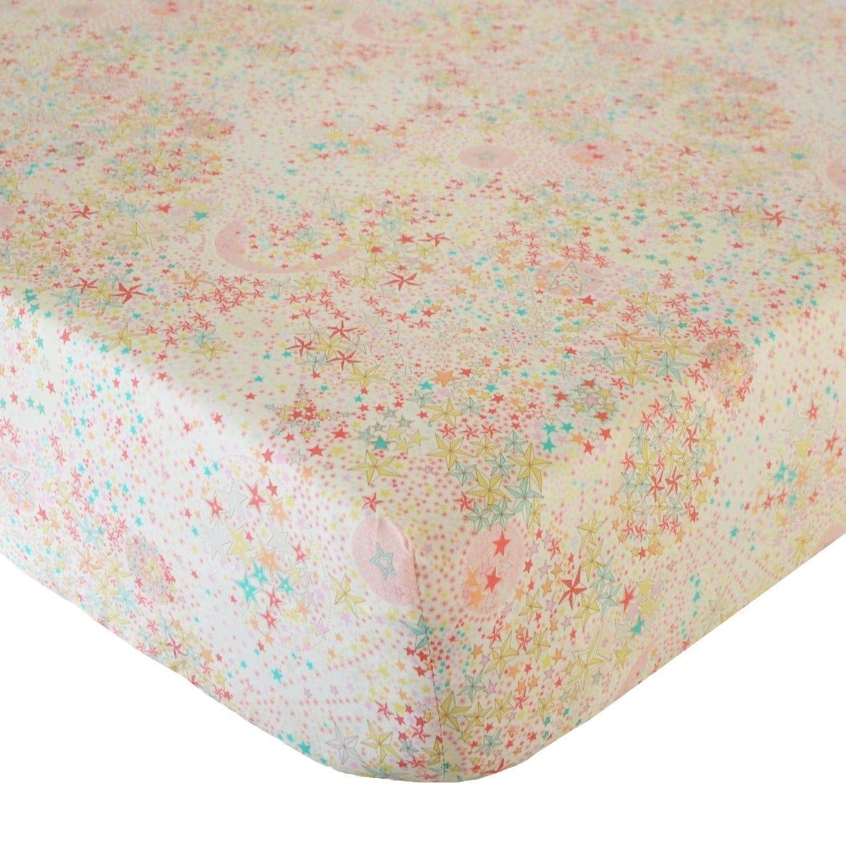 Fitted Sheet made with Liberty Fabric ADELAJDA PINK - Coco & Wolf