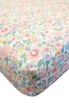 Fitted Sheet made with Liberty Fabric BETSY CANDY FLOSS - Coco & Wolf