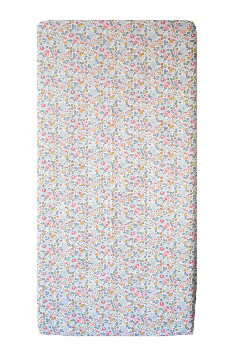 Fitted Sheet made with Liberty Fabric BETSY GREY - Coco & Wolf