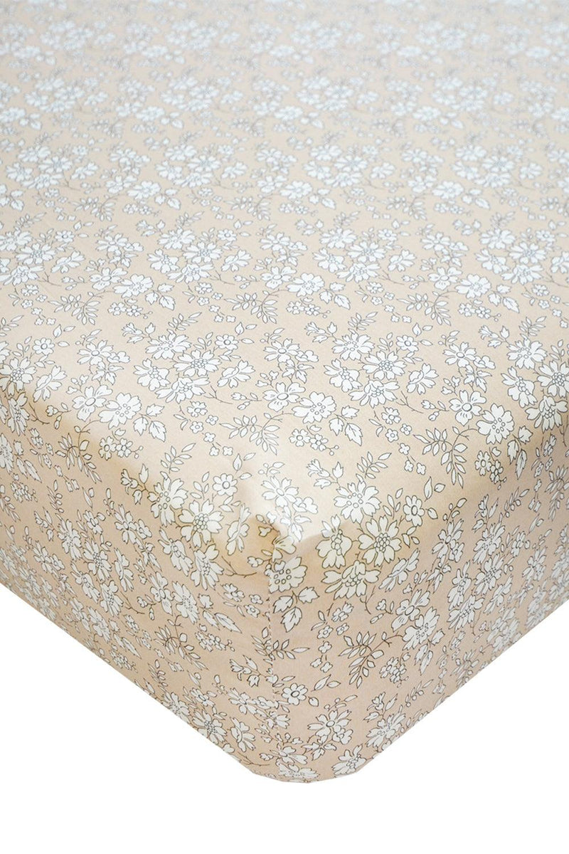 Fitted Sheet made with Liberty Fabric CAPEL TAUPE - Coco & Wolf