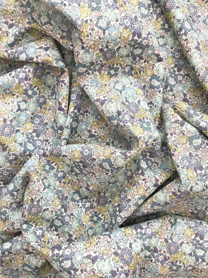 Fitted Sheet made with Liberty Fabric MICHELLE SEA GREEN - Coco & Wolf