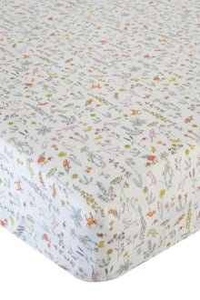 Fitted Sheet made with Liberty Fabric THEO PINK