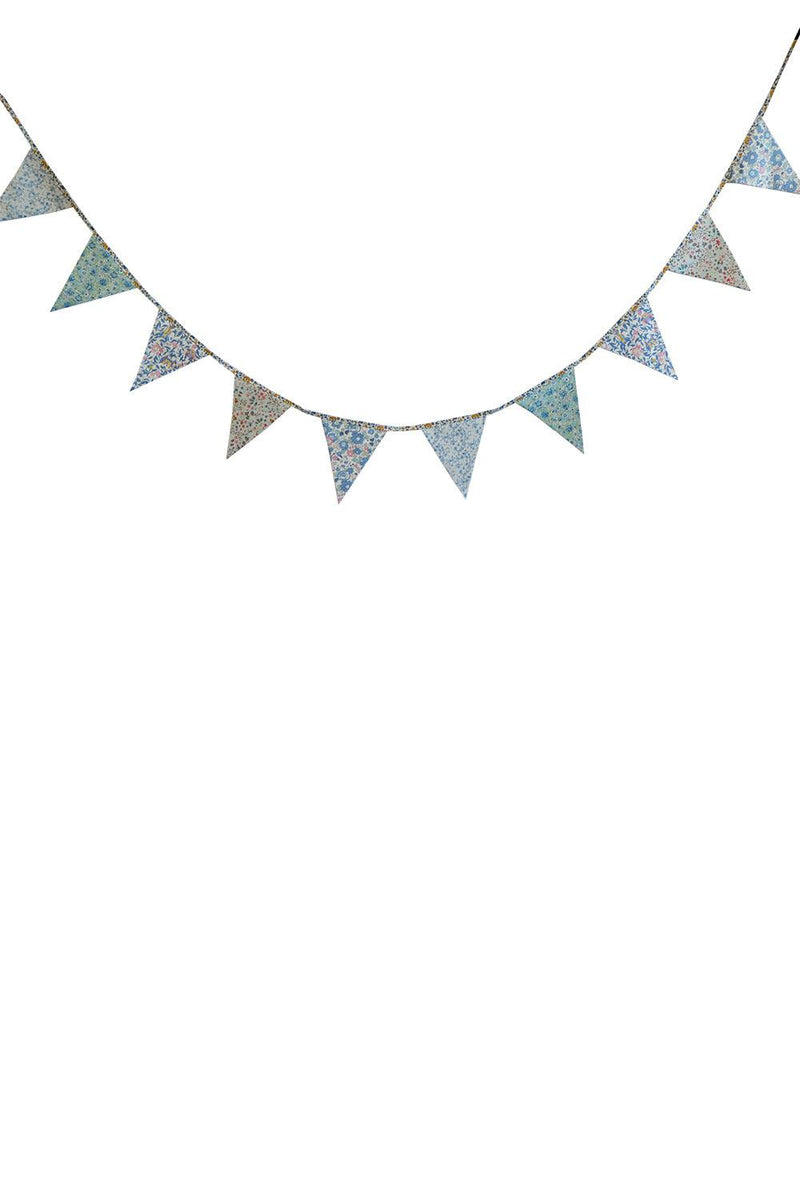 Flag Bunting made with Liberty Fabric BLUES - Coco & Wolf