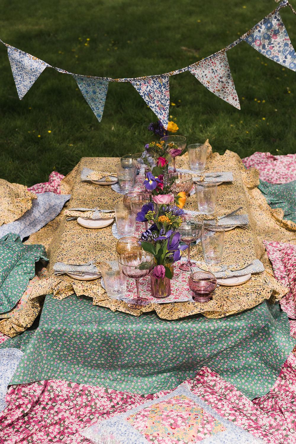 Flag Bunting made with Liberty Fabric BLUES - Coco & Wolf