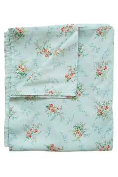 Bridgerton Flat Top Sheet made with Liberty Fabric GARDEN BLOOMS BLUE