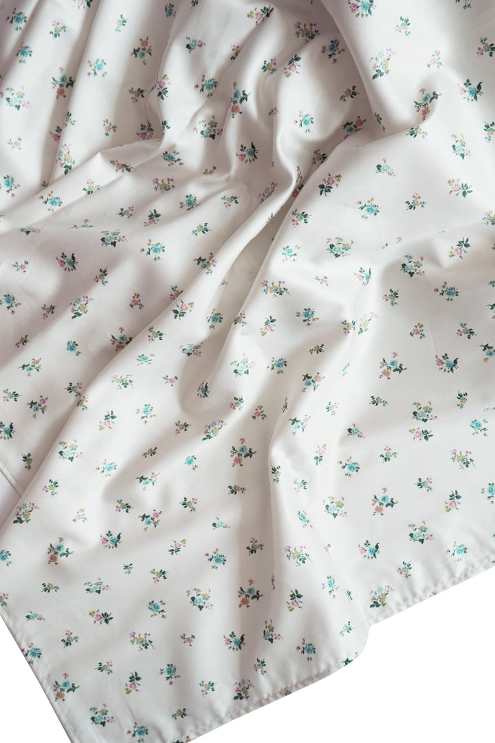 Bridgerton Flat Top Sheet made with Liberty Fabric POSY CORSAGE YELLOW